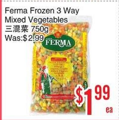 Ferma Frozen 3 Way Mixed Vegetables