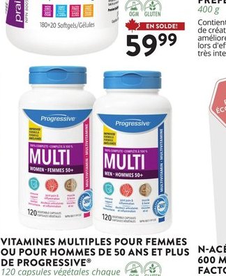 Vitamines Multiples pour Femmes Progressive