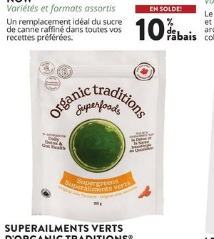 Superaliments verts d'Organic Traditions