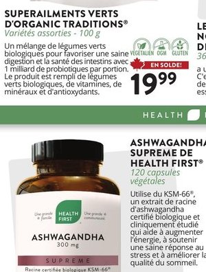 Ashwagandha Suprême de Health First