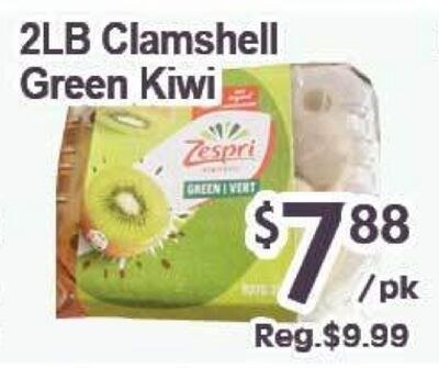 2LB Clamshell Green Kiwi