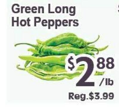 Green Long Hot Peppers