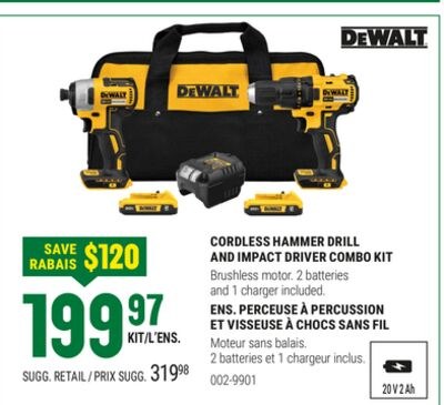 DEWALT CORDLESS HAMMER DRILL AND IMPACT DRIVER …