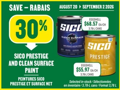 Save 30% on Sico Prestige and Clean Surface Pai…