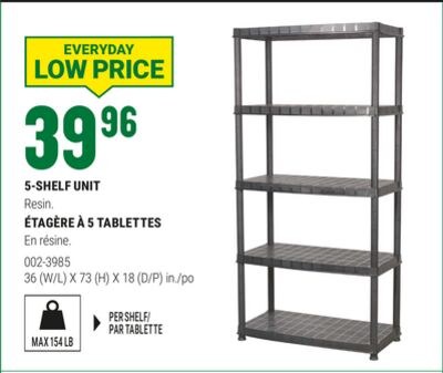 5-SHELF UNIT
