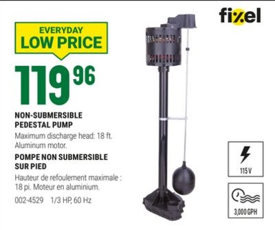 NON-SUBMERSIBLE PEDESTAL PUMP