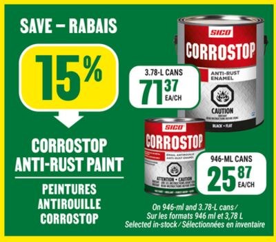 Save 15% on Corrostop anti-rust paint