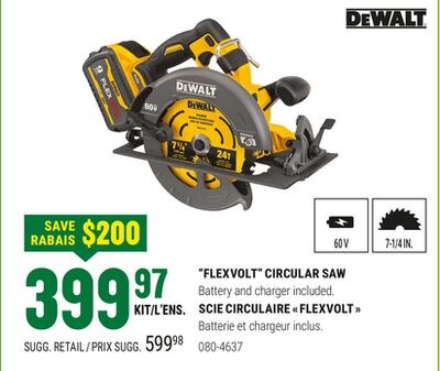 DEWALT "FLEXVOLT" CIRCULAR SAW