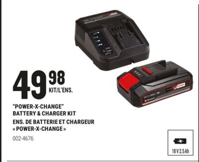 "POWER-X-CHANGE" BATTERY & CHARGER KIT