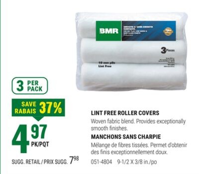 LINT FREE ROLLER COVERS