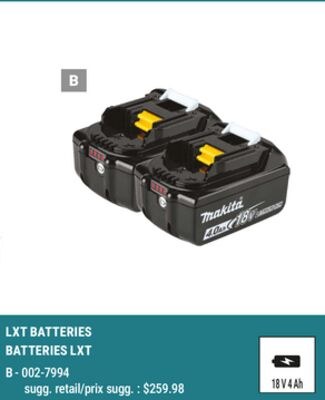 LXT BATTERIES