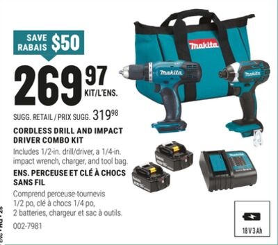 CORDLESS DRILL AND IMPACT DRIVER COMBO KIT