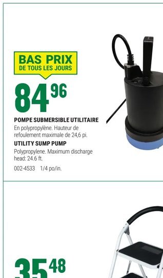Fizel Pompe submersible utilitaire