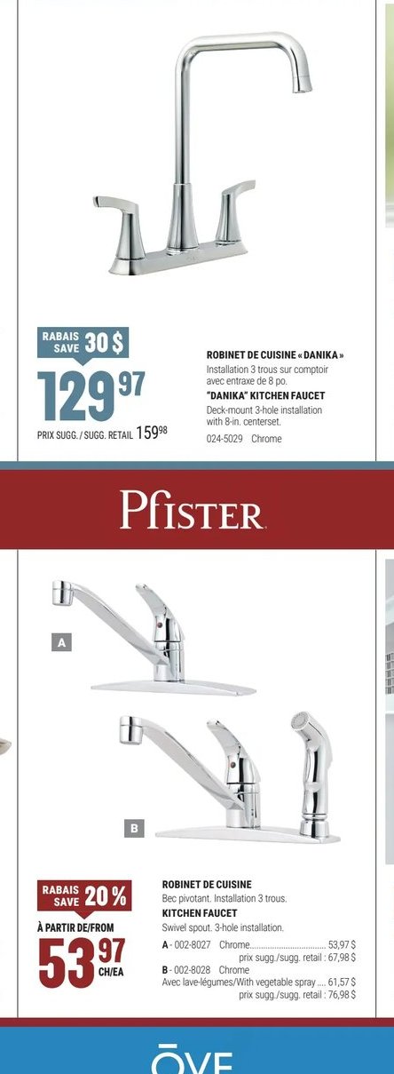 MOEN ROBINET DE CUISINE «SANIKA»