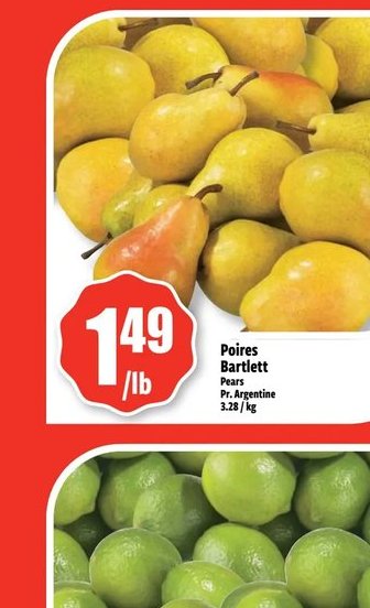Poires Bartlett