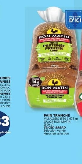 Bon Matin Pain Tranche