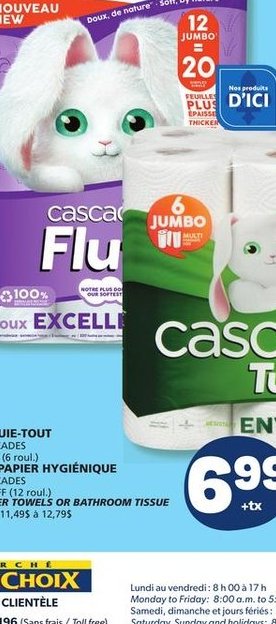 Cascade Flu Papier Hygiénique