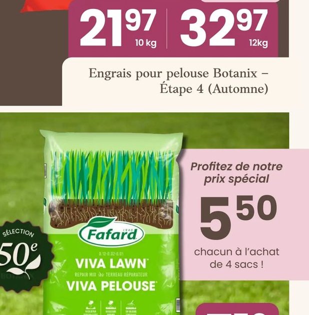 Terreau réparateur Viva Pelouse Fafard
