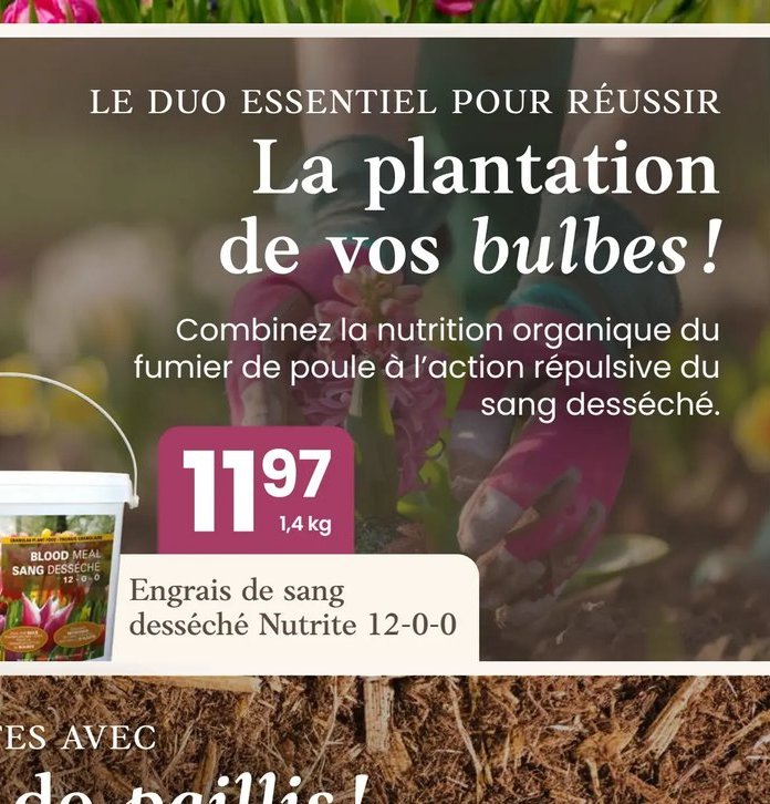 Engrais de sang desséché Nutrite 12-0-0