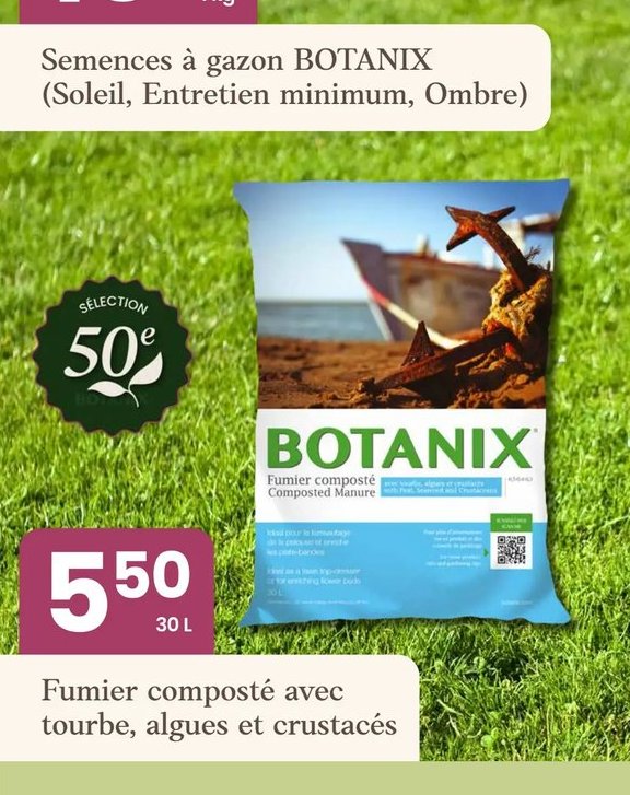Fumier composté avec tourbe, algues et crustacé…