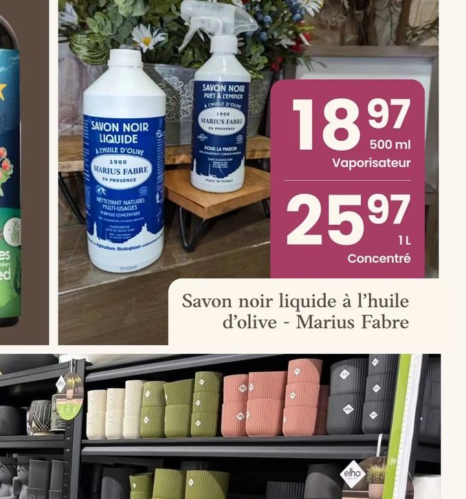 Savon noir liquide à l'huile d'olive Marius Fab…