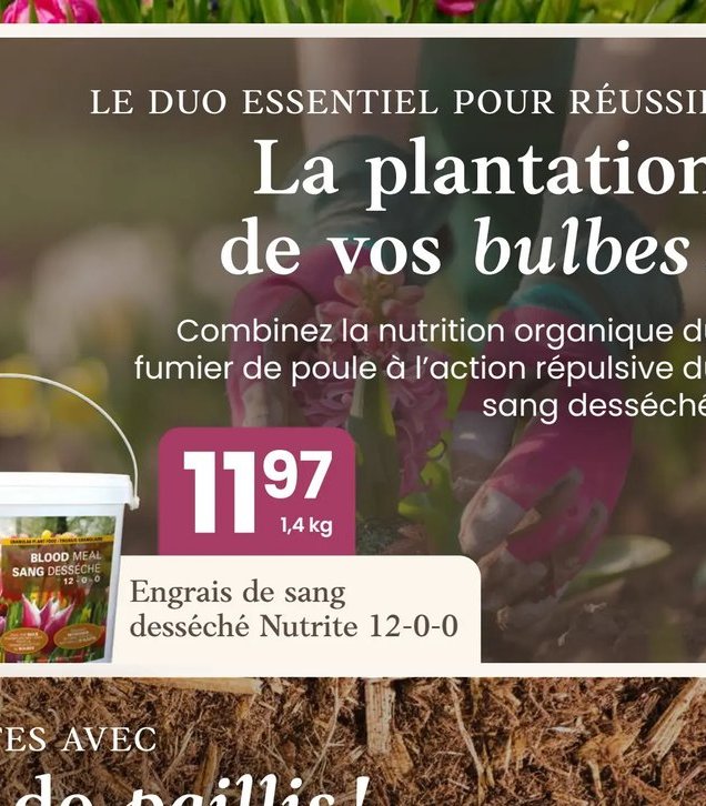 Engrais de sang desséché Nutrite 12-0-0