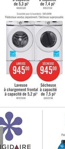 Laveuse Samsung à capacité de 5.3 pi