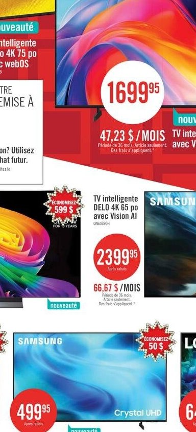 SAMSUNG TV intelligente Nano 4K 75 po avec webOS