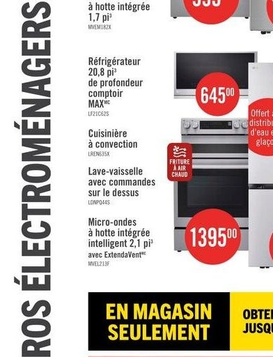 Cuisinière à convection LG