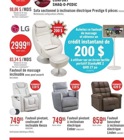 Sofa sectionnel modulaire Infinity 5 pièces