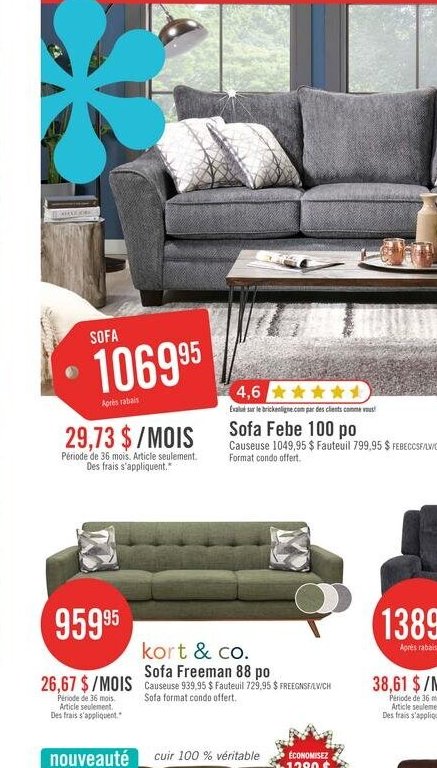 Sofa Félix 100 po
