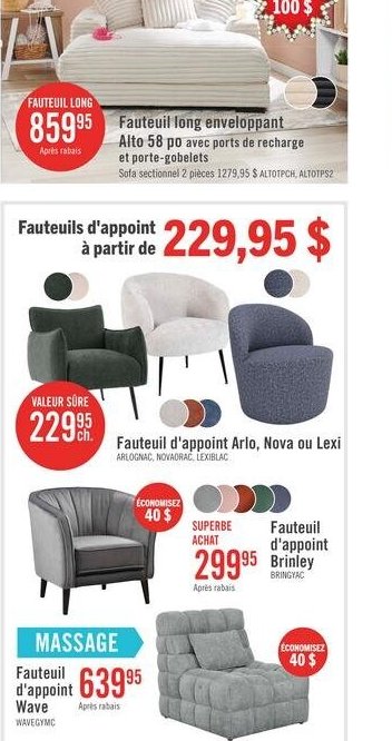 Sofa à inclinaison électrique Bailey 78 po