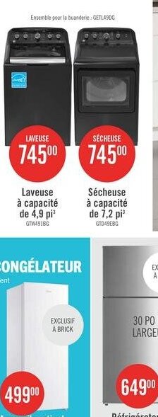 Réfrigérateur Frigidaire 28 pi à portes françai…