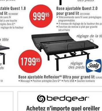 Base ajustable pour grand lit