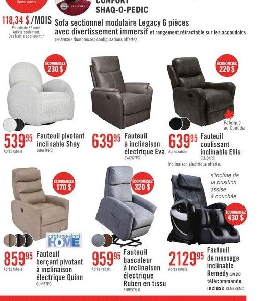 Sofa sectionnel modulaire Brookyn 5 pièces