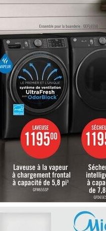 Sécheuse Midea intelligente à capacité de 8.0 pi