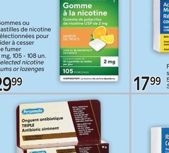 Personnelle - Gommes ou pastilles de nicotine s…