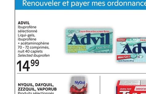 ADVIL Ibuprofène sélectionnée