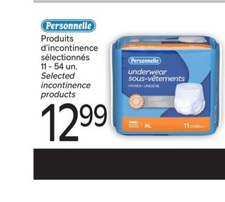 Personnelle Produits d'incontinence sélectionnés