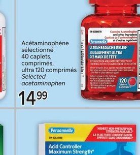 Acétaminophène sélectionnée Extra Strength