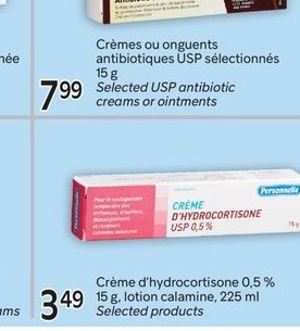 Crèmes ou onguents antibiotiques USP sélectionn…