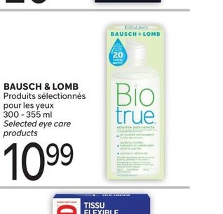 Bausch & Lomb Produits sélectionnés pour les ye…