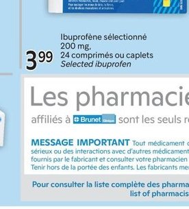 Ibuprofen Tablets Comprimés d'ibuprofène