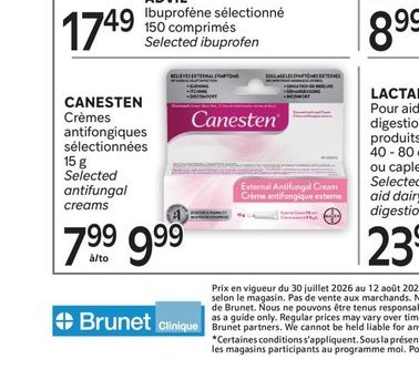 CANESTEN Crèmes antifongiques sélectionnées