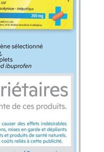 Ibuprofène sélectionné Caplets