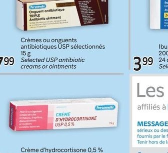 Personnelle - Crèmes ou onguents antibiotiques …