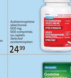 Acétaminophène sélectionnée
