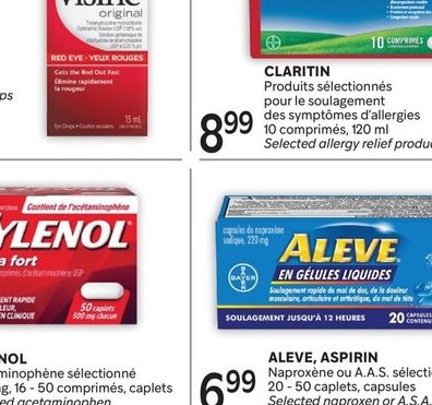 TYLENOL Extra fort Acétaminophène sélectionnée