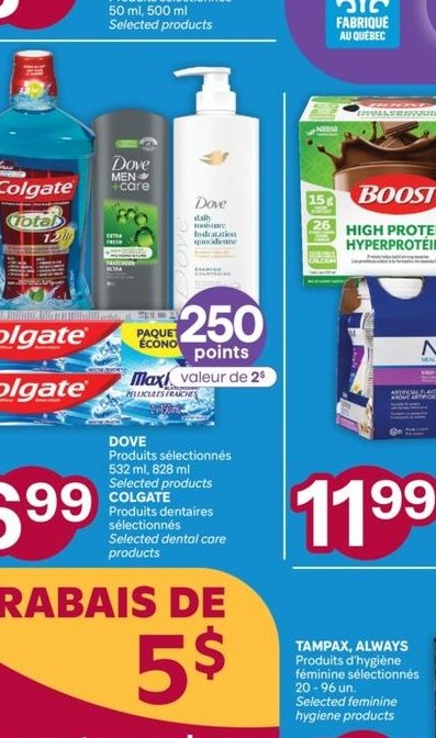 COLGATE, DOVE