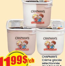 Chapman's Crème glacée sélectionnée